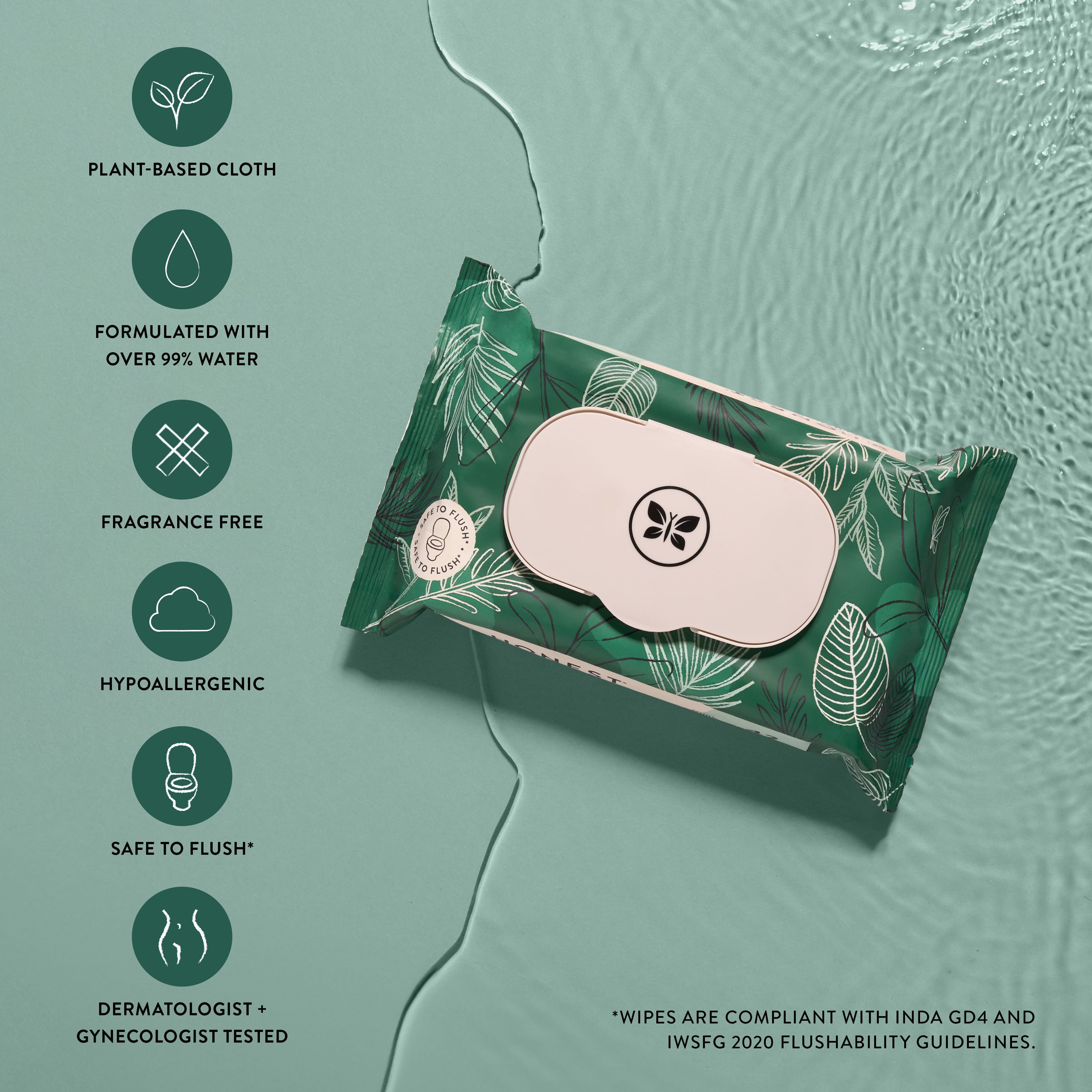 Flushable hotsell water wipes